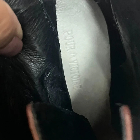 Pour La Victoire The Onyx Lace Up Ankle Bootie Heels Leather Brown Size 8 - Picture 10 of 10